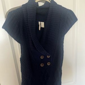 Red Camel lightweight sweater, short sleeve dress, Navy dress size Large